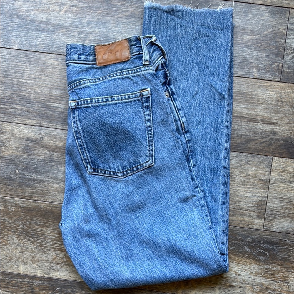 Everlane Blue Straight Denim Jeans Timeless Style